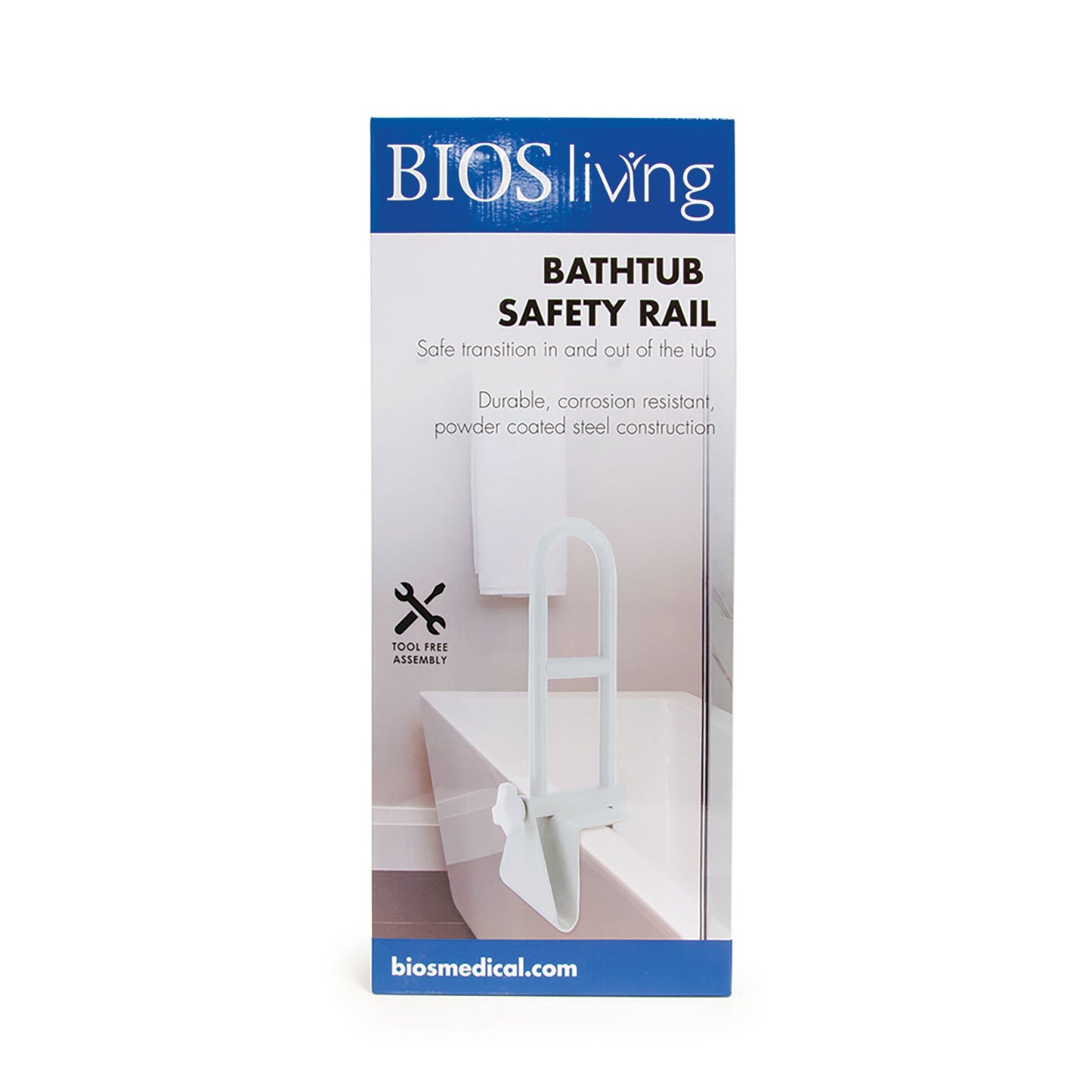 BD715 BIOS Living Bathtub Safety Rail retail packaging - front
