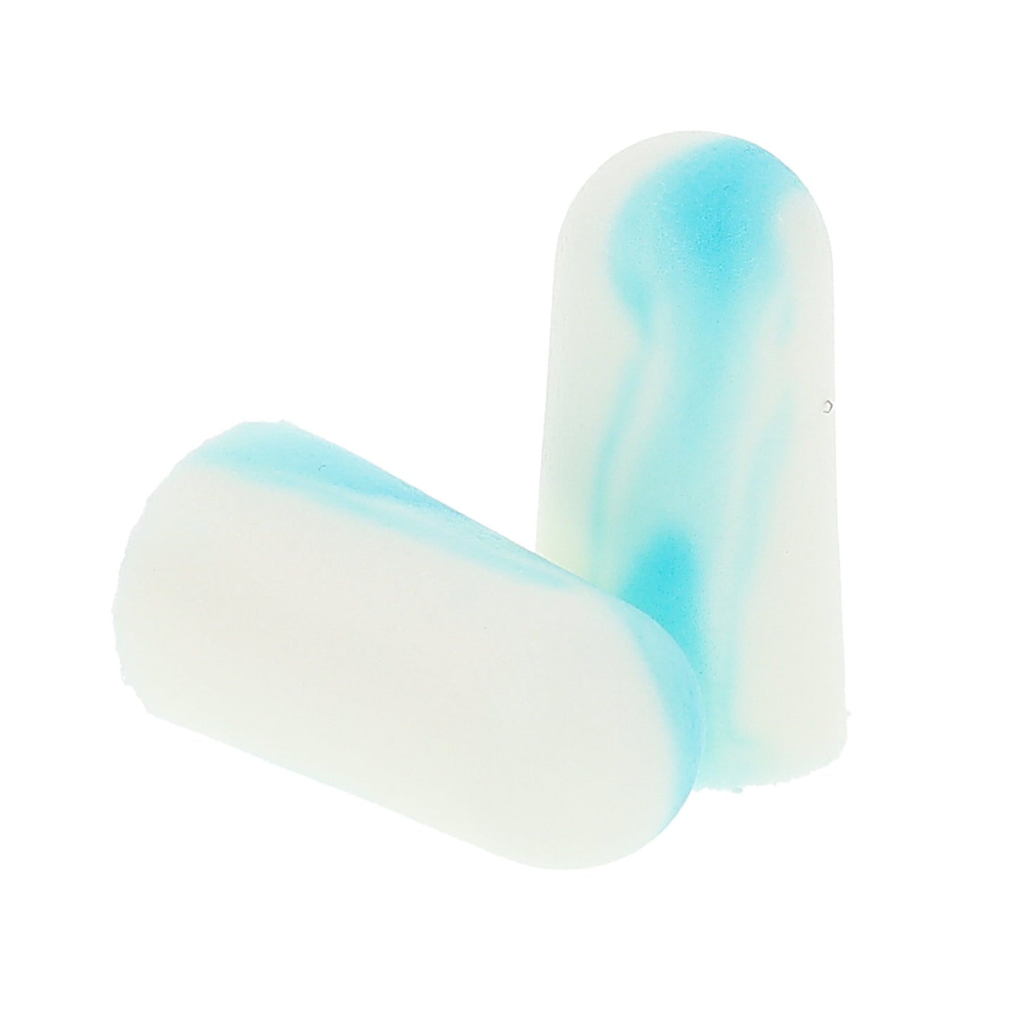 blue/white tye dye tapered foam ear plugs