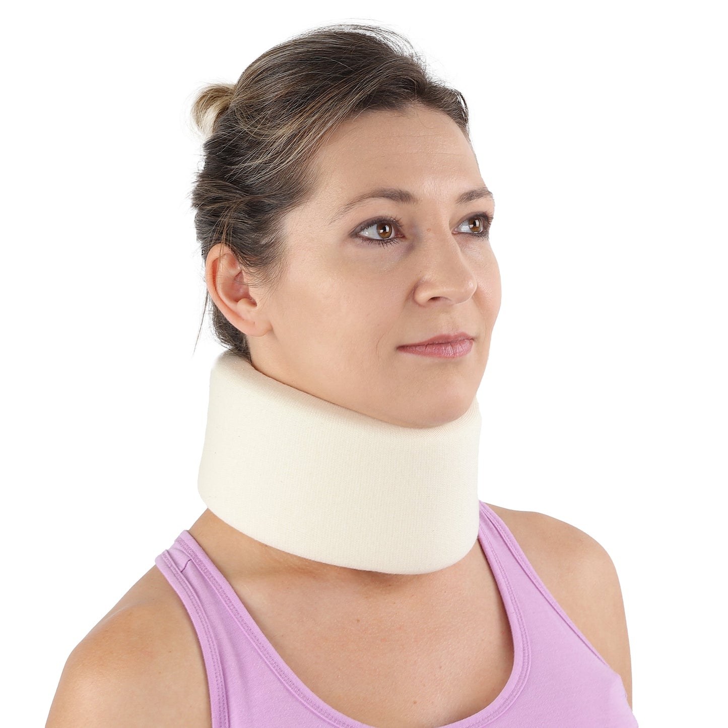 cervical collar on a person