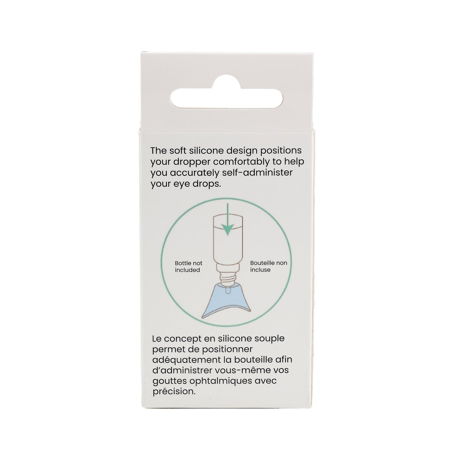 back view of the packaging of eye ease