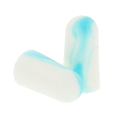blue/white tye dye tapered foam ear plugs
